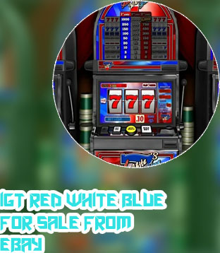 Red white and blue slot machine for sale